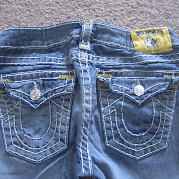Like New Excellent Condition True Religion Women Super T Jeans sz 27 Made in USA - Picture 4 of 5